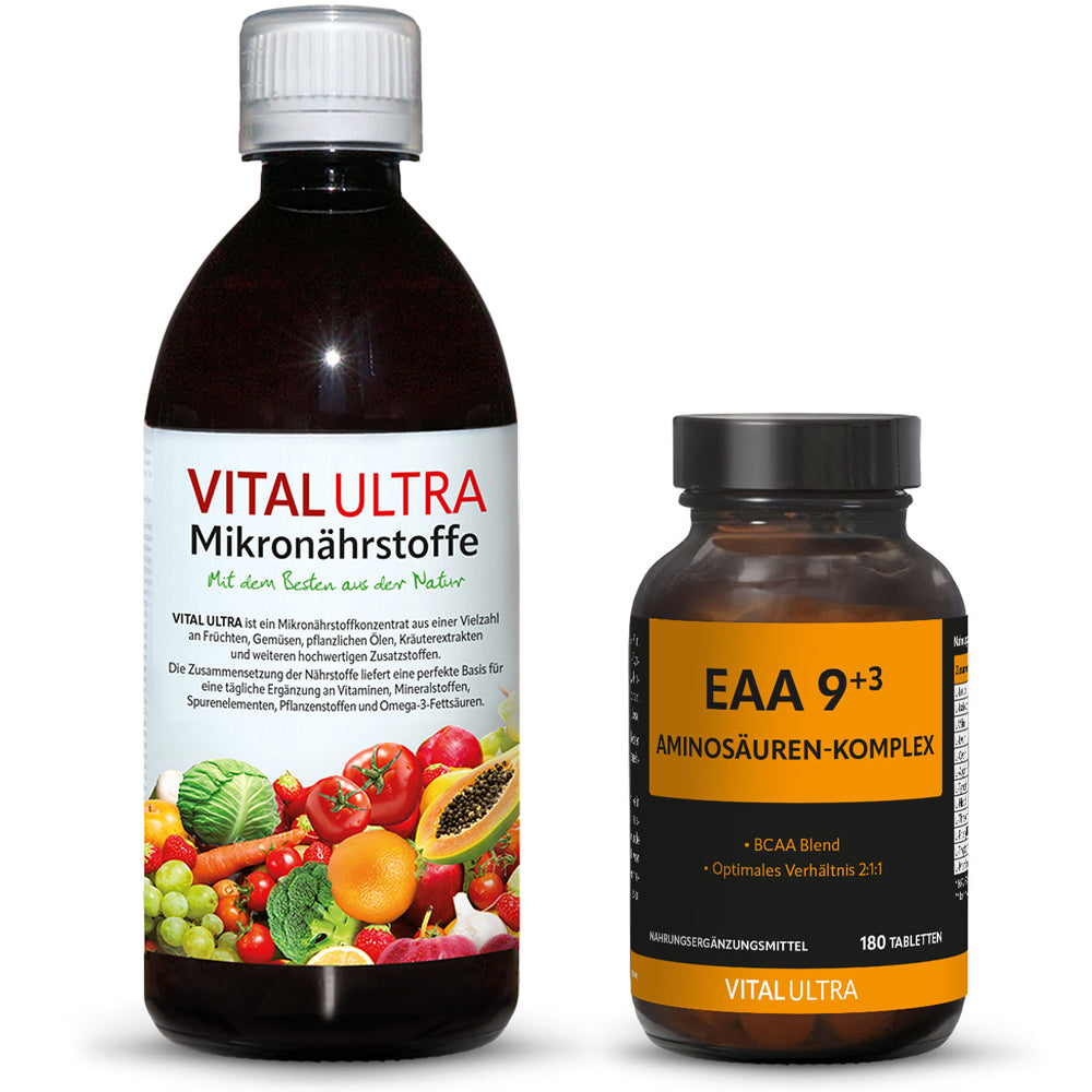 Vital Ultra Mikronährstoffe + EAA 9+³ Aminosäuren-Komplex